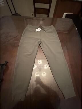 Abercrombie & Fitch Men's Large Traveler Jogger Pants Stretch Green Draw String